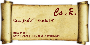 Csajkó Rudolf névjegykártya
