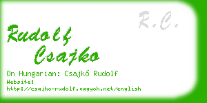 rudolf csajko business card