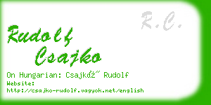 rudolf csajko business card